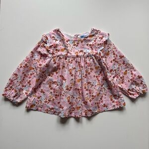 Jacadi Girls Liberty Floral Blouse - Size 18M